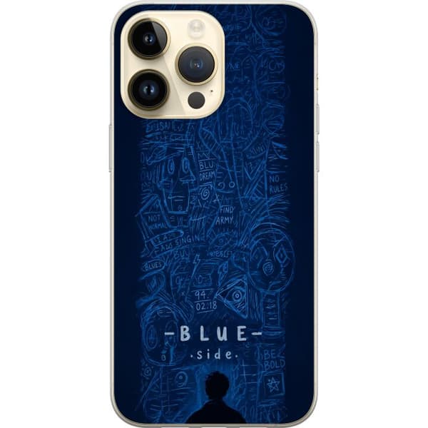 Kompatibelt Mobilskal till Apple iPhone 15 Pro Max Blue Side illustration blå