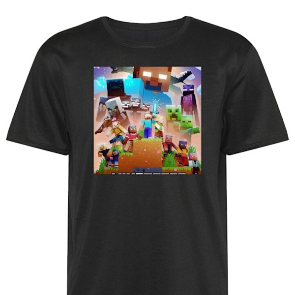 Trenings T-skjorte | Sport T-skjorte for Voksen Minecraft svart 5X-Large