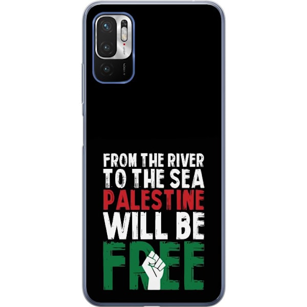 Xiaomi Redmi Note 10 5G Genomskinligt Skal Free Palestine – politiskt statement med kraftfullt grafiskt uttryck