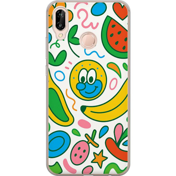 Huawei P20 lite Genomskinligt Skal Butterfly Veil