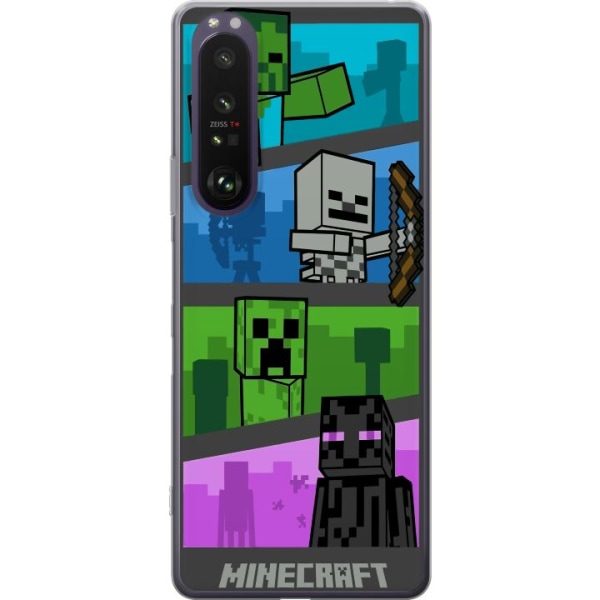 Sony Xperia 1 III Gennemsigtig cover Minecraft