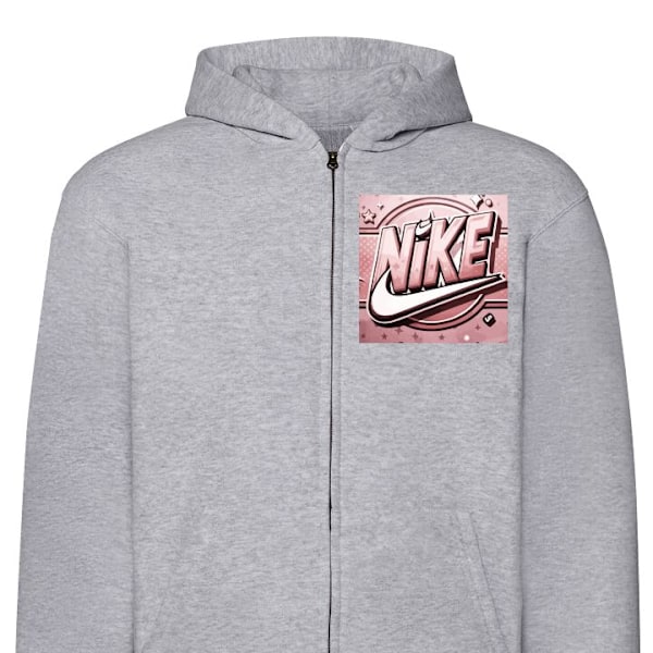 Zip-Hettegenser | Hettegenser med Glidelås for Voksne Nike Ro grå XXL