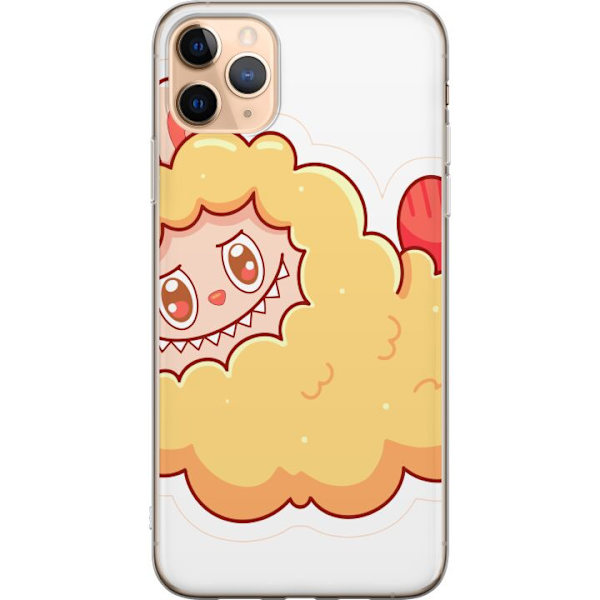 Apple iPhone 11 Pro Max Genomskinligt Skal Labubu Tvättbjörn Pop Mart Figur Samlarobjekt Söt Design Populärt Motiv Art Toy Kreativ Figurserie