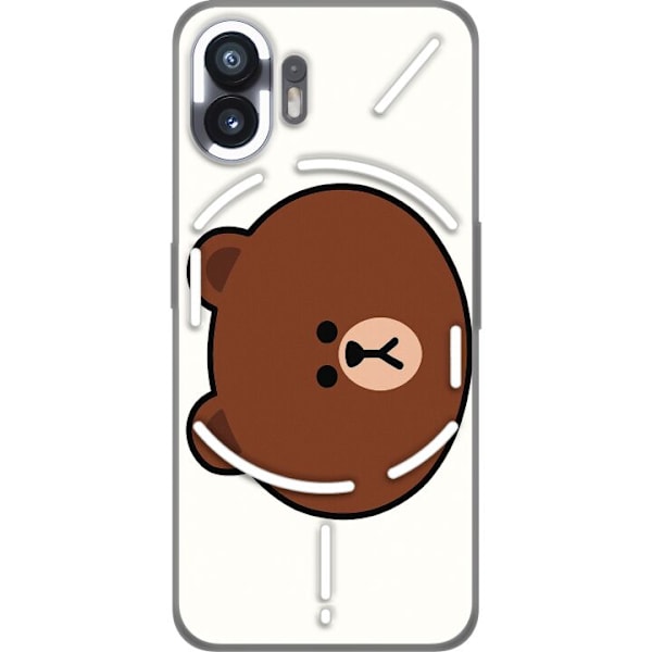 Nothing Phone (2) Genomskinligt Skal line friends brown