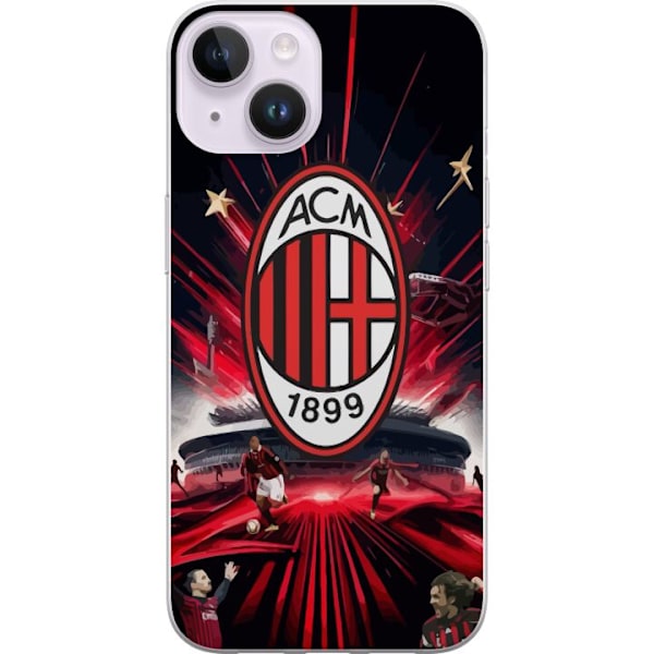 Apple iPhone 15 Gennemsigtig cover AC Milan