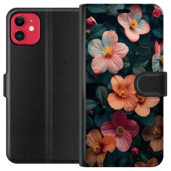 Kompatibel Tegnebogsetui til Apple iPhone 11 Blomster
