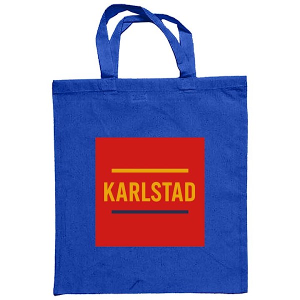 Mulepose | Holdbar Indkøbstaske i Stof Karlstad – Hockey Blå one size