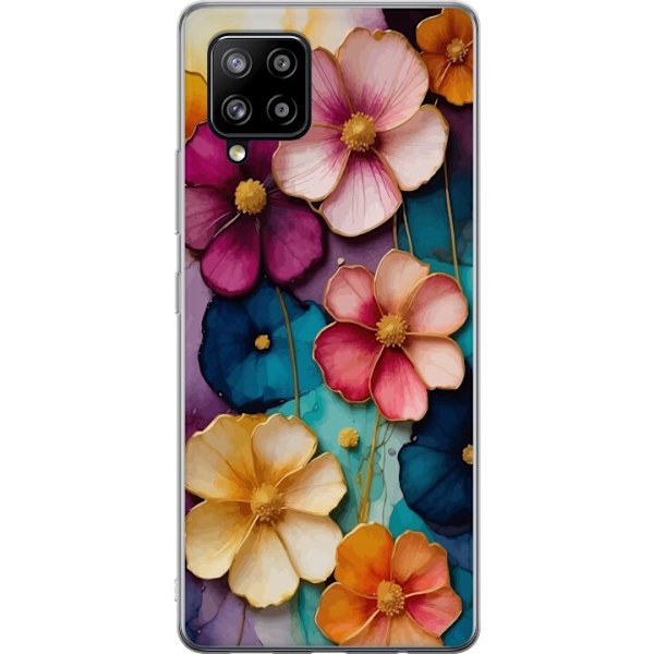 Samsung Galaxy A42 5G Gjennomsiktig deksel Blomster Farger