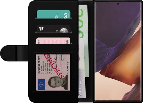 Kompatibelt Plånboksfodral till Samsung Galaxy Note20 Ultra Rosa strösselmunk rosa