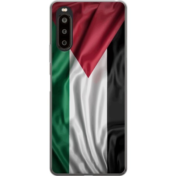 Sony Xperia 10 II Gennemsigtig cover Palestinaflaget – ikonisk frihedssymbol i rød, sort, hvid og grøn