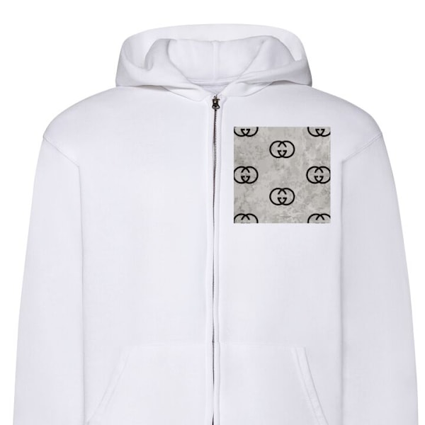 Zip-Hoodie | Huvtröja med Dragkedja för Vuxna Gucci vit L