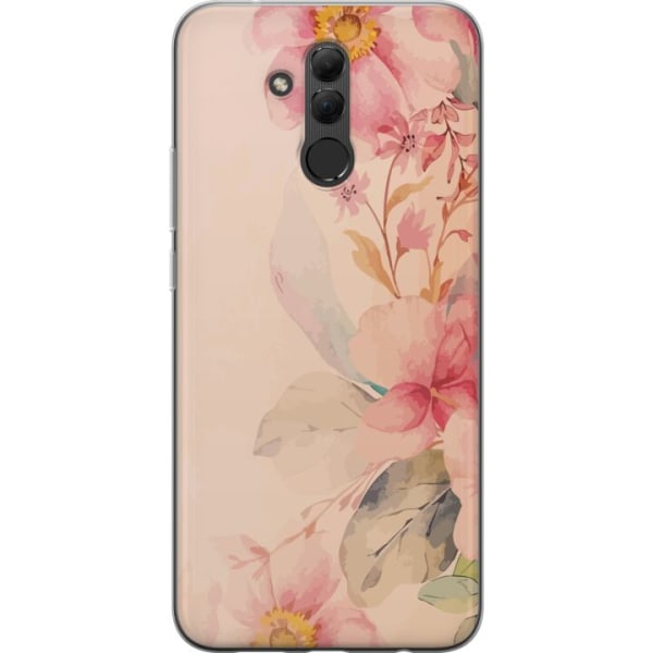 Huawei Mate 20 lite Gennemsigtig cover Farverige Blomster
