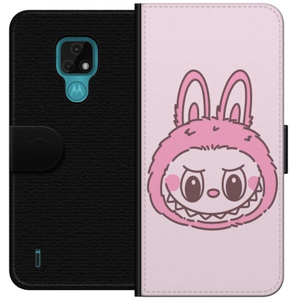 Motorola Moto E7 Lompakkokotelo Labubu Eläinradan Bunny-versio