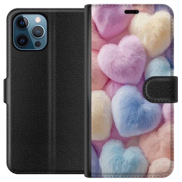Apple iPhone 12 Pro Max Plånboksfodral Hjärtan Kärlek Grafisk Design Romantiskt Motiv Populärt Symbol Grafiskt Mönster Dekoration
