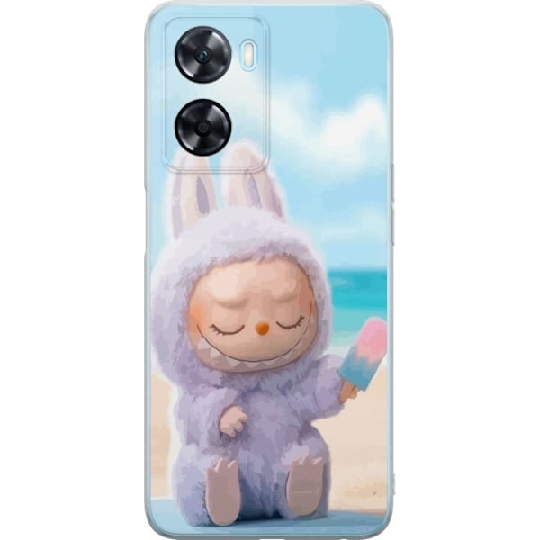 OnePlus Nord N20 SE Läpinäkyvä kuori Labubu Vaaleanpunainen
