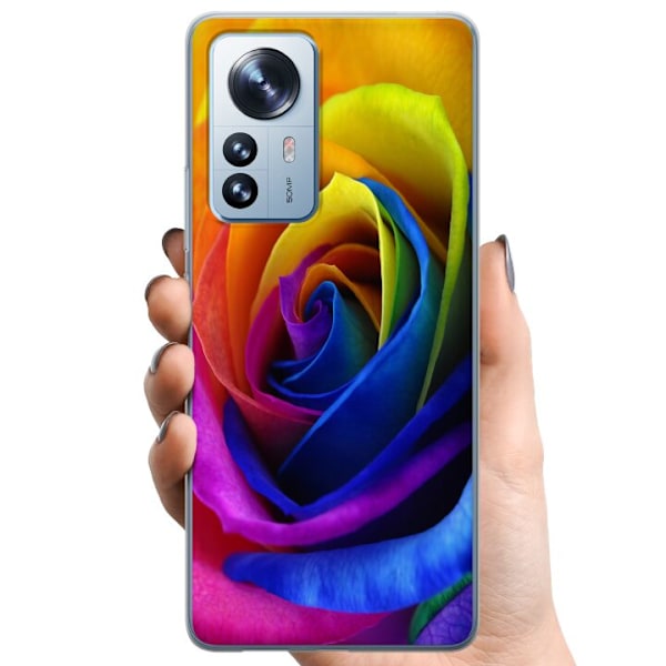 Xiaomi 12 Pro TPU Mobilskal Rainbow Rose
