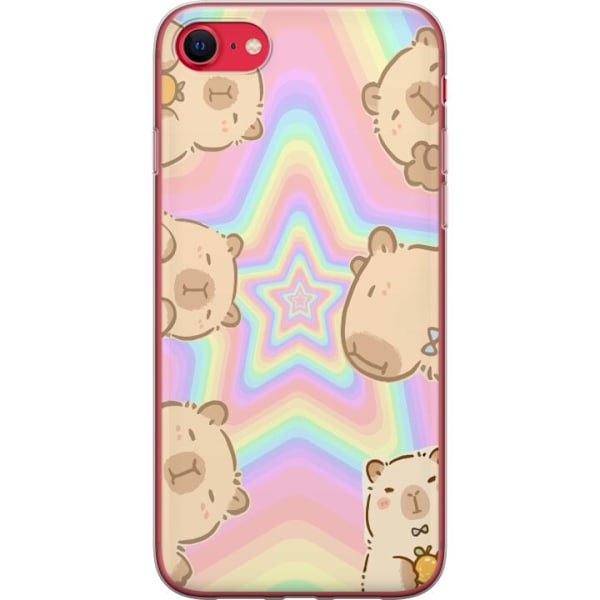 Apple iPhone 7 Genomskinligt Skal Kawaii Capybara Galaxy Söt