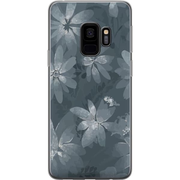 Kompatibelt Mobilskal till Samsung Galaxy S9 Blommor Grå / Blå