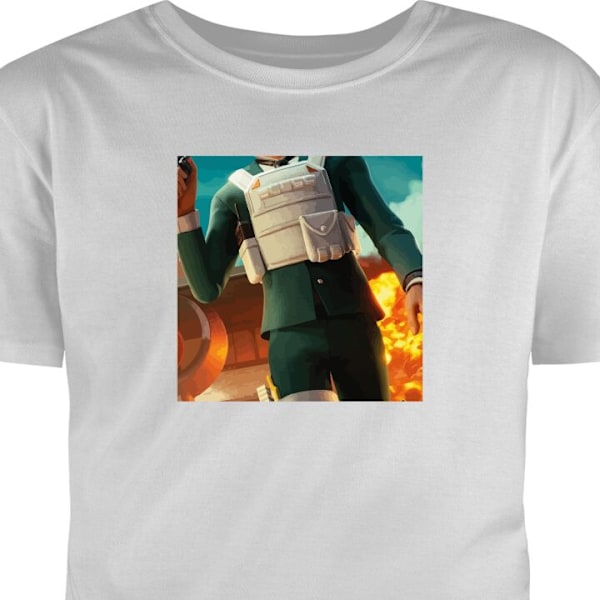 Børne T-shirt | Behagelig T-shirt til Børn Fortnite grå 9-11 År