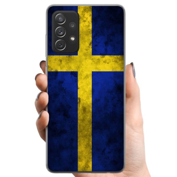 Samsung Galaxy A52 5G TPU Matkapuhelimen kuori Ruotsin Lippu