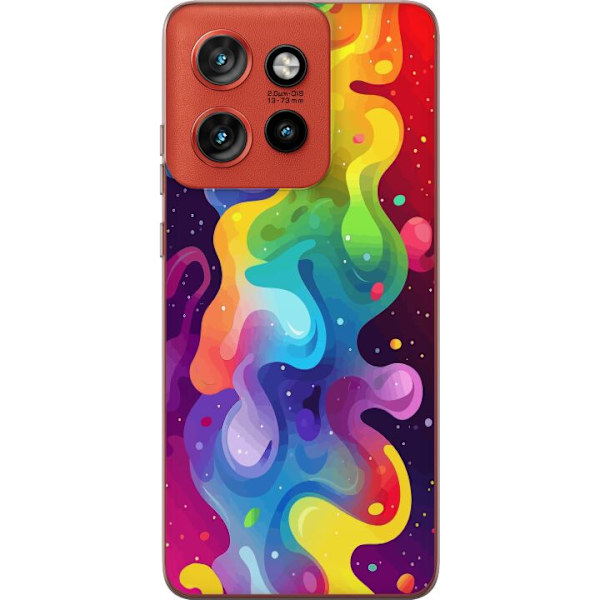 Motorola Edge 50 Neo Genomskinligt Skal Color Splash Abstrakt Konst Design Färgstarkt Mönster Modern Populär Väggkonst Grafiskt Trend