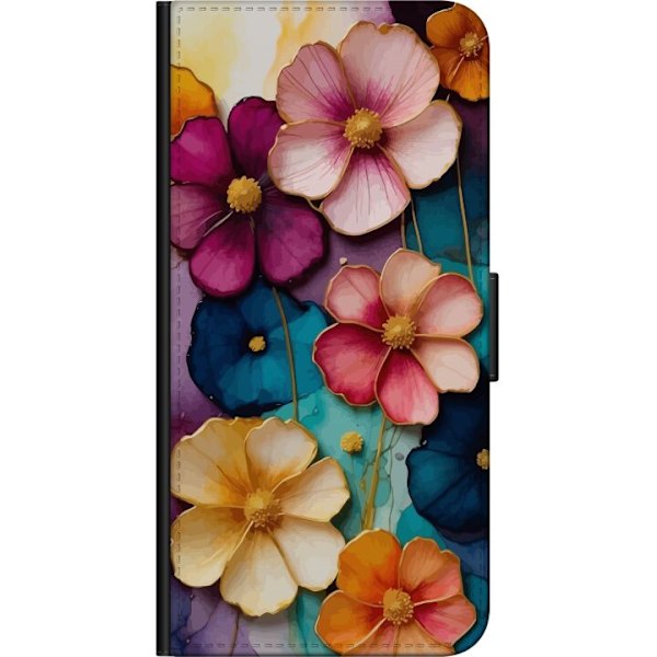 Samsung Galaxy Alpha Plånboksfodral Blommor Färger