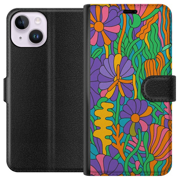 Apple iPhone 14 Tegnebogsetui Farveeksplosion