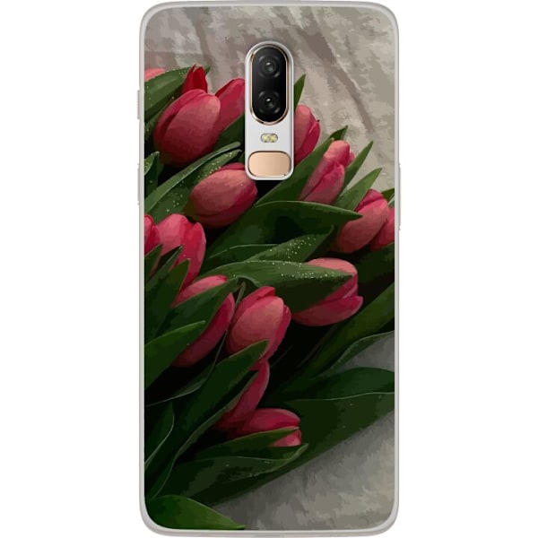 OnePlus 6 Läpinäkyvä kuori Ruusut