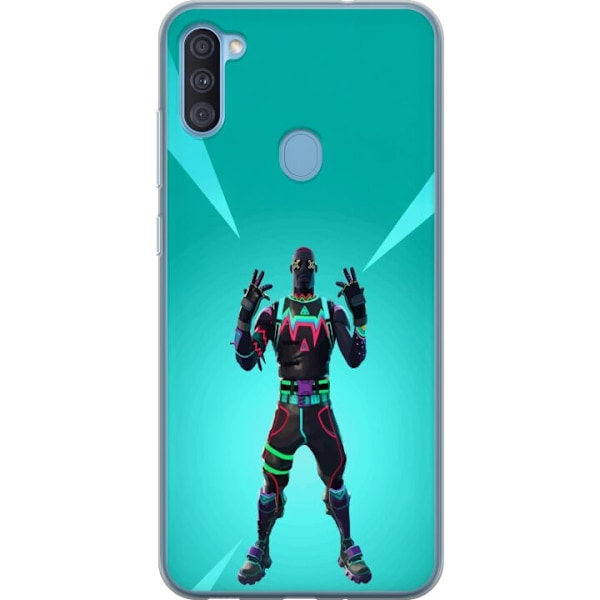 Samsung Galaxy A11 Gennemsigtig cover sort ridder fortnite