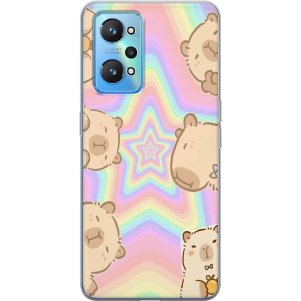 Realme GT Neo2 Genomskinligt Skal Kawaii Capybara Galaxy Söt