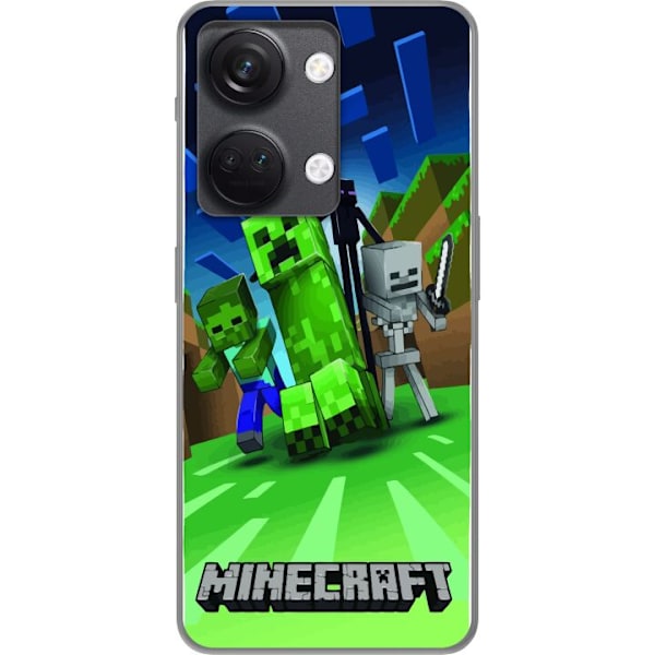 OnePlus Nord 3 Läpinäkyvä kuori Minecraft Creeper mobilskal i klassisk grön pixelstil