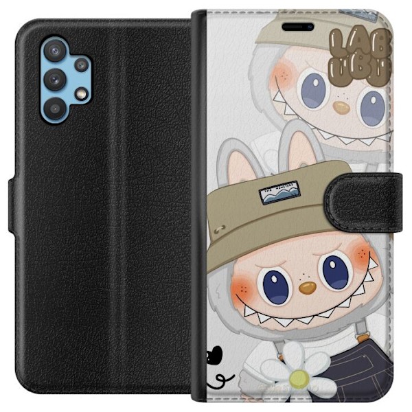 Samsung Galaxy A32 5G Lompakkokotelo Labubu Minimal Mood - Yks
