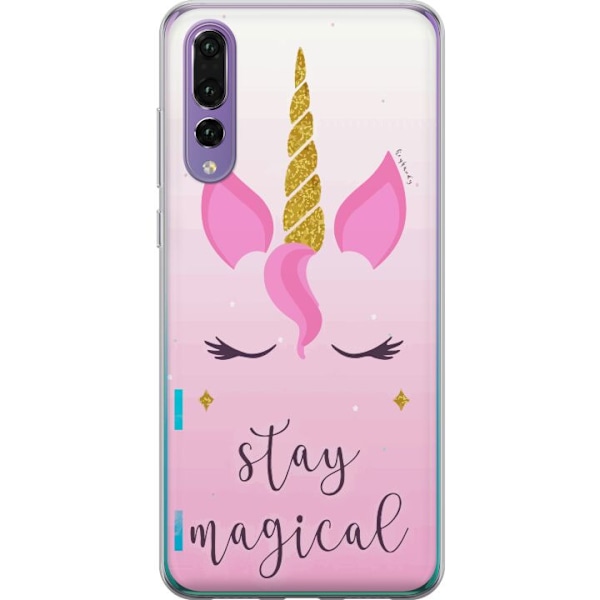 Huawei P20 Pro Genomskinligt Skal Unicorn Face