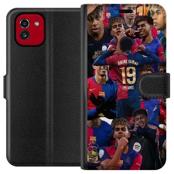 Samsung Galaxy A03 Tegnebogsetui Lamine Yamal mobilcover til fodboldfans