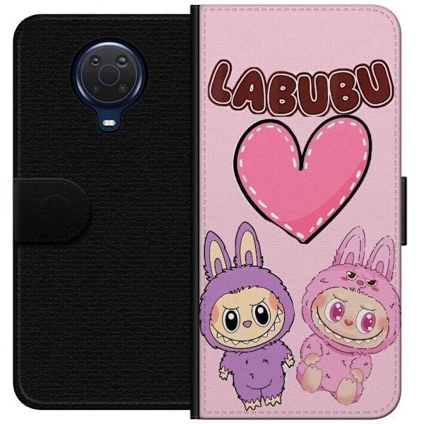 Nokia G20 Lompakkokotelo Labubu Pink Monster