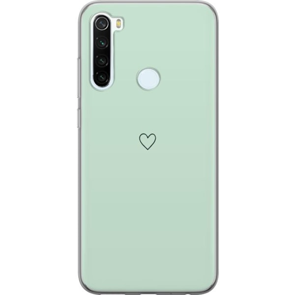 Xiaomi Redmi Note 8 Gennemsigtig cover Enkelt Hjerte