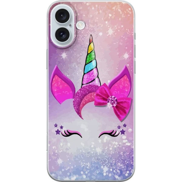 Apple iPhone 16 Plus Gennemsigtig cover Unicorn