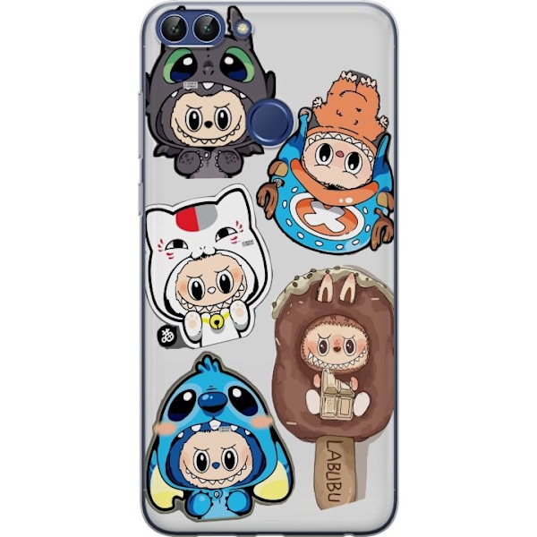 Huawei P smart Läpinäkyvä kuori Labubu hahmokokoelma - Pop Mart Labubu The Monsters väriluulisessa muotoilussa