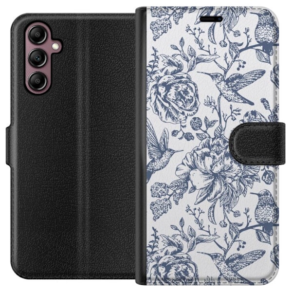 Samsung Galaxy A14 5G Plånboksfodral Blomster & Fåglar – r