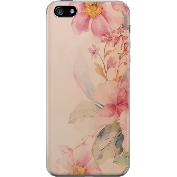 Apple iPhone 5 Läpinäkyvä kuori Värikkäät Kukat