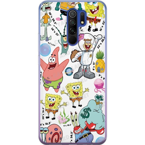 Xiaomi Redmi 9 Gjennomsiktig deksel SpongeBob SquarePants