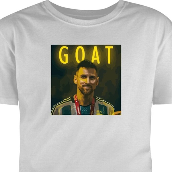 Børne T-shirt | Behagelig T-shirt til Børn Goat Messi grå 1-2 År