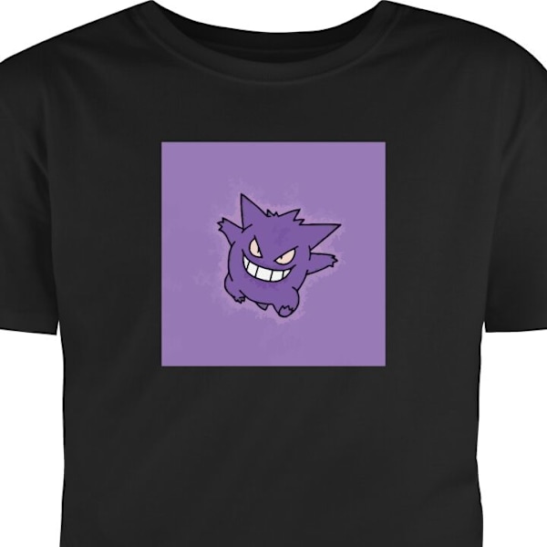 Barn-T-shirt | Bekväm T-shirt för Barn Gengar (Pokémon) svart 1-2 År