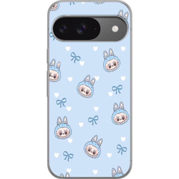 Google Pixel 9 Pro Läpinäkyvä kuori Labubu Tuli Henki