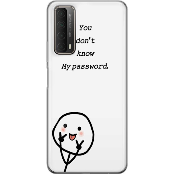 Huawei P smart 2021 Genomskinligt Skal You Don’t Know My Password – edgy textmotiv med attityd