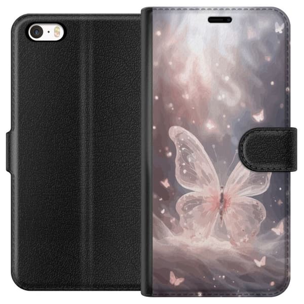 Yhteensopiva Lompakkokotelo Apple iPhone SE (2016) Perhonen