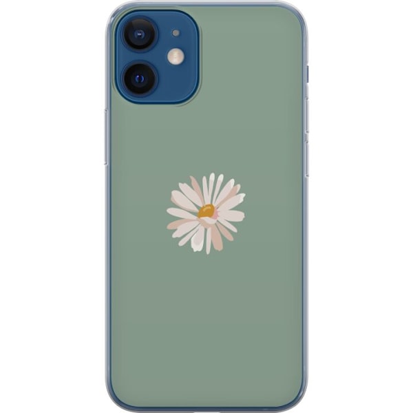 Apple iPhone 12  Läpinäkyvä kuori Vihreä Minimalikukka - t