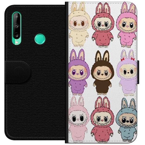 Huawei P40 lite E Tegnebogsetui Labubu Pink Monster - Popkunst