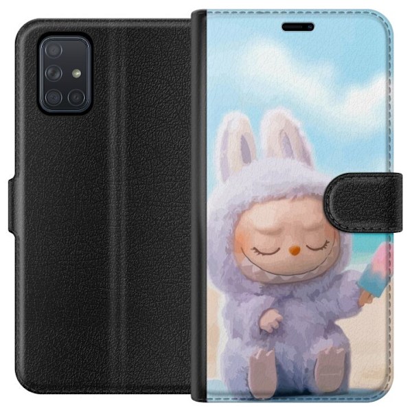 Samsung Galaxy A71 Lompakkokotelo Labubu Vaaleanpunainen Tunne