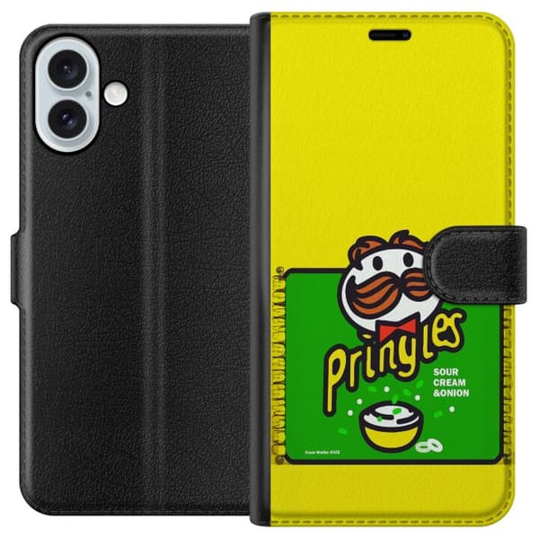Kompatibelt Plånboksfodral till Apple iPhone 16 Plus Pringles gul